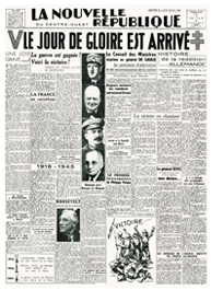 Journal La Nouvelle République - Première édition 1944